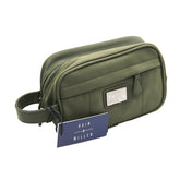 BAIN MILLER - WATERPROOF PU TOILETRY BAG - FOREST GREEN